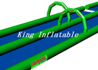 100m 긴 두 배 차선 로고 인쇄를 가진 팽창식 미끄러짐 N 활주 녹색 파랑