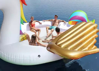 부풀게할 수 있는 섬 부유물 성인 물 장난감 6 사람 부풀게할 수 있는 유니콘 수영장 부유물