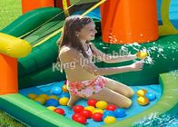 여름에 있는 아이를 위한 열대 놀이 센터 점프 성곽/팽창식 물 미끄럼