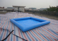 사각 PVC 아이 재미 32cm 깊이를 위한 파란 팽창식 물 수영장/물 수영장
