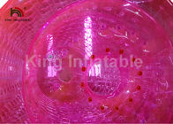 2.4m 직경 성인 분홍색 오락을 위한 팽창식 물 Zorb 롤러 PVC 물 장난감