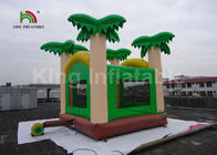 5x4.5m 녹색 코코넛나무 아이 팽창식 뛰어오르는 성곽/파열 되튐 집