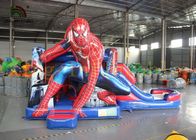 튼튼한 PVC에 의하여 활주를 가진 아이 운동장 거미 쾌활한 뛰어오르는 성곽