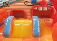 다채로운 어릿광대 0.55mm PVC 아이를 위한 활주를 가진 팽창식 상업적인 되튐 집