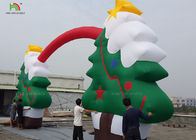 EN14960 팽창식 광고 제품 11*5 m 파열 크리스마스 나무는 산타클로스를 활 모양으로 합니다