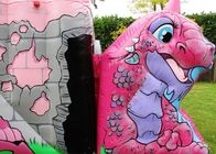 놀이가 지붕을 가진 Combo Inflatable Bounce House PVC 분홍색 용 만화 공주에 의하여 농담을 합니다