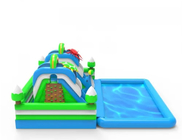 워터 슬라이드와 바다 동물 부풀게할 수 있는 워터 파크 수영장