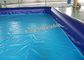 Outdoor Giant Blue  PVC Square Inflatable Swimming Pool Size 10m X 8m For Kids Use