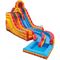 20 Feet Big Yellow / Blue Fire & Ice Wet Dry Inflatable Water Slide For Water Park