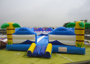 OEM PVC 방수포 5 x 5 m 나무 란을 가진 팽창식 되튐 집