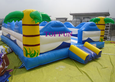 OEM PVC 방수포 5 x 5 m 나무 란을 가진 팽창식 되튐 집