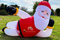 Christmas Inflatable Snowman 3.6m X 2.0m Outdoor Decorations Air Blown Santa Claus Reclining On The Ground