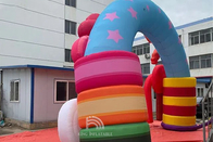 Sweet Candy Inflatable Arches Outdoor Party Advertising Christmas Decorative Rainbow Archway