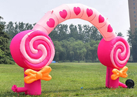 축제를 위한 핑크색 아동들의 생일 파티 장식 부풀게할 수 있는 솜사탕 아크