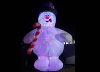 20ft 팽창식 눈사람 크리스마스 훈장 야드 Inflatables 이동하는 크리스마스 눈사람