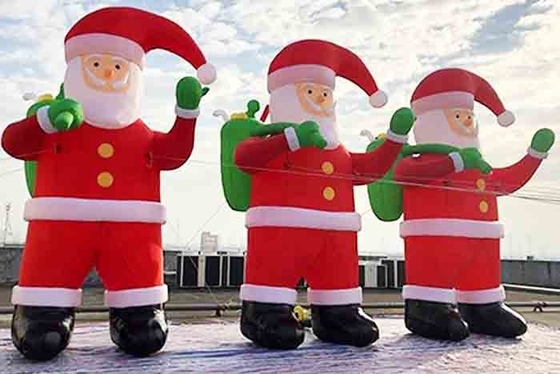 거대한 팽창식 산타클로스 야드 크리스마스 훈장은 Santa Inflatables를 파열합니다