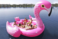 거대한 핑크색 부풀게할 수 있는 플라밍고 수영장 부유물 야외 호수 성인들은 파티를 위해 부풀게할 수 있어서 표류합니다