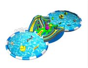 옥외 게임 2개의 수영장/물 미끄럼을 가진 다채로운 팽창식 뒤뜰 물 공원