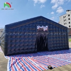 검은색 휴대용 LED 조명 모바일 팽창 텐트 파티 텐트 팽창 야구 클럽