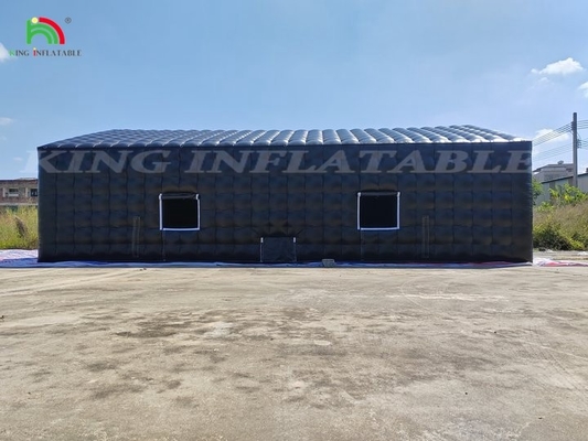 상업용 LED 블랙 디스코 조명 모바일 나이트 클럽 텐트 팽창 큐브 파티 텐트 팽창 나이트 클럽