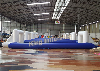 12 x 6M 세륨 송풍기를 가진 파란 팽창식 축구장 스포츠 게임