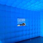 커스터마이징 할 수 있는 컬러 LED 조명 모바일 나이트 클럽 텐트 블루 펌플 큐브 텐트 파티 텐트 이벤트