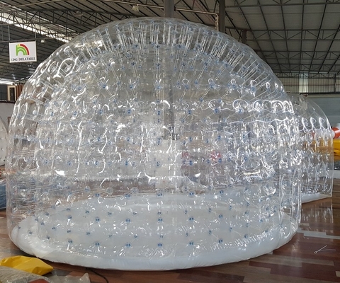 장식 된 팽창 10ft 지름 빈 눈 풍선 투명한 거품 텐트