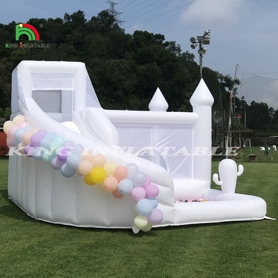 흰색 붐블리 붐블리 붐블리 캐슬 하우스 아이즈 워터 슬라이드