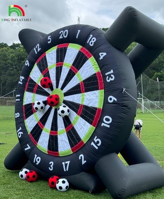 야외 부풀이 축구 다트 보드 8pcs 축구 공 370W 블로어 지원 프레임 킵 다트 보드 스포츠 게임