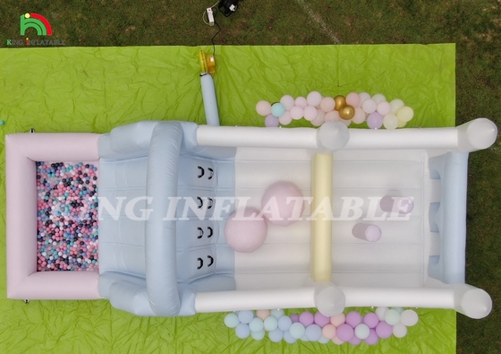 펌플이 가능한 뱅저 콤보 장애물 코스 뱅즈 캐슬 하우스 슬라이드와 함께 볼 핏 클라이밍 블로어