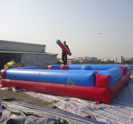 고품질 PVC 풍선 결투 경기장 어린이 검투사 싸움 코트, 스틱 포함, 송풍기 포함 - 트램폴린 공원용