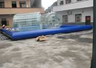 물 롤러와 물 공 0.9mm PVC 방수포를 가진 상업적인 팽창식 수영풀