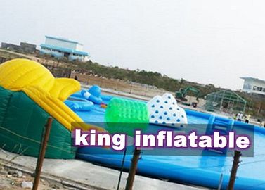 활주를 가진 수영장과 땅에 장난감이 관례 0.9mm PVC 팽창식 물에 의하여 주차합니다