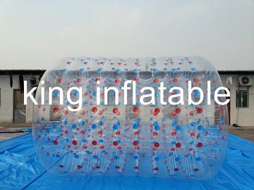 1.0mm PVC/TPU 팽창식 원통 모양 롤러 물 공원을 위한 투명한 물 장난감