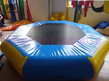 물 공원을 위한 노란/파랑 3m 직경 팽창식 물 공원 Trampoline PVC 장난감