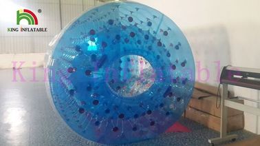 파랗거나 다채로운 1.0mm의 PVC/TPU 아이를 위한 팽창식 물 장난감/물 롤 볼