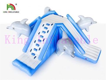 광고 방송 0.9mm PVC 방수포 물 공원을 위한 팽창식 큰 공기 활주 돌고래 장난감