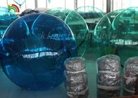 녹색 파란 투명한 물 걷는 공, PVC/PTU에 의하여 팽창식 물 공