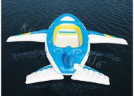 Blue 0.9mm PVC Tarpaulin Big Inflatable Water Toy Floating Airplane
