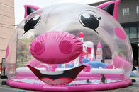 버블 텐트 커버와 상업적 핑크색 돼지 부풀게할 수 있는 운동장