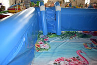 아이들은 사다리와 완전 컬러 인쇄 바닥과 맞춘 부풀게할 수 있는 수영장을 대접합니다