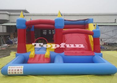 플라스틱 공 구덩이를 가진 1개의 결합 뛰어오르는 성곽 점프 그리고 활주에 대하여 20ft 팽창식 4