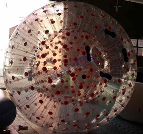 플라토 PVC 개인적인 당을 위한 안전 손잡이를 가진 빨간 점 몸 Zorb 공