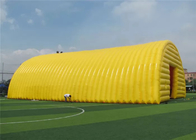 노란 땅 부풀게할 수 있는 돔 상업적 사건 텐트 PVC 코팅된 방수 시트 자료