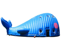광고를 위한 거대한 푸른 만화 고래 부풀게할 수 있는 이벤트 텐트