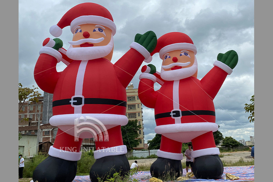 거대한 팽창식 크리스마스 산타클로스 6m 8m 10m 상업적인 옥외 전시 광고