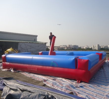 고품질 PVC 풍선 결투 경기장 어린이 검투사 싸움 코트, 스틱 포함, 송풍기 포함 - 트램폴린 공원용